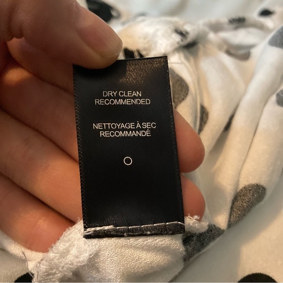 AFRM White and Black Puff Sleeve Fitted Blouse Size Large - Picture 6 of 6